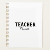 私は先生スクールCollegeaddあなたの名前文字simp プランナー手帳 (正面)