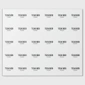 私は先生スクールCollegeaddあなたの名前文字simp ラッピングペーパー (フラット)