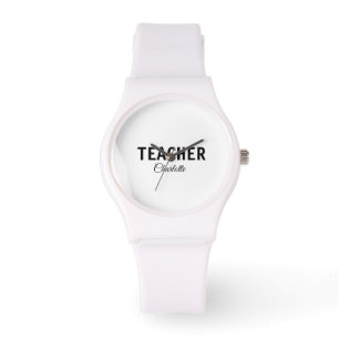 私は先生スクールCollegeaddあなたの名前文字simp 腕時計