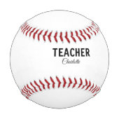 私は先生スクールCollegeaddあなたの名前文字simp 野球ボール (裏面)