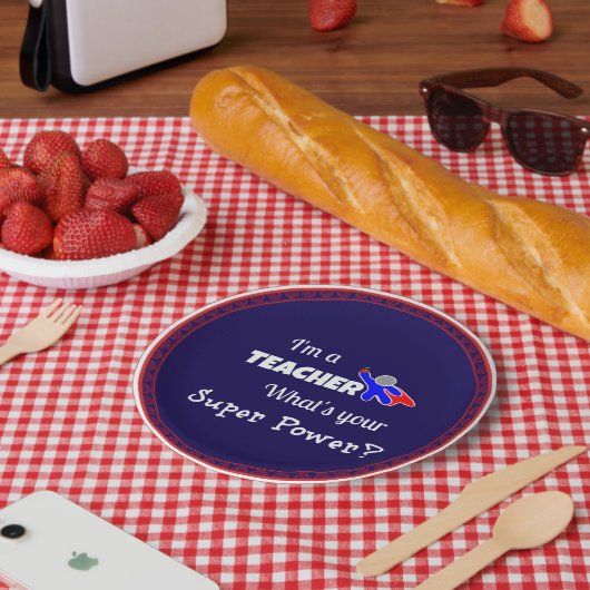 「私は先生。お前の力すごいは何だ？」 ペーパープレート (ピクニック)