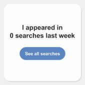 私は先週0件の検索で現れた スクエアシール (正面)