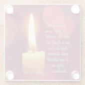 私は光来として持っているヨハネ12:46聖書の聖句 ガラスコースター (裏面)