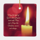 私は光来として持っているヨハネ12:46聖書の聖句 セラミックオーナメント (裏面)