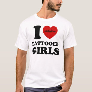 私は入れ墨された女の子を愛します Tシャツ