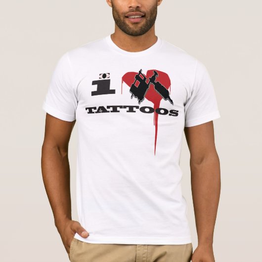 私は入れ墨のTシャツを愛します Tシャツ (正面)