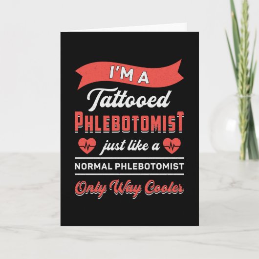 私は入れ墨をしたPhlebotomist Phlebotomyナースギフト カード (正面)