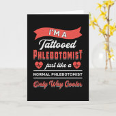 私は入れ墨をしたPhlebotomist Phlebotomyナースギフト カード (黄色い花)