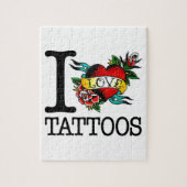 私は入れ墨入れ墨によってインクをしみ込ませられるtatのデザインを愛します ジグソーパズル (縦)