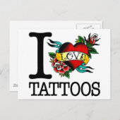 私は入れ墨入れ墨によってインクをしみ込ませられるtatのデザインを愛します ポストカード (正面/裏面)