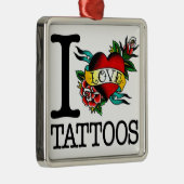私は入れ墨入れ墨によってインクをしみ込ませられるtatのデザインを愛します メタルオーナメント (右)