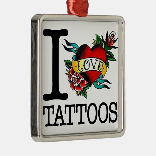 私は入れ墨入れ墨によってインクをしみ込ませられるtatのデザインを愛します メタルオーナメント (右)