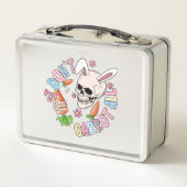 私は全くニンジンを行わない – かわいいスカルバニー&イースター メタルランチボックス (裏面)