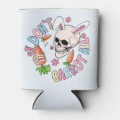 私は全くニンジンを行わない – かわいいスカルバニー&イースター 缶クーラー (正面)