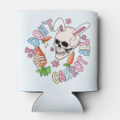 私は全くニンジンを行わない – かわいいスカルバニー&イースター 缶クーラー (裏面)