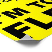 私は全く柔軟なポスタおもしろいーサインだ ポスター (角)