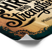 私は全てのことを行うことができるヴィンテージクリスチャン・ウォールアート ポスター (角)