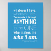 私は全てのことを行うことができる、フィリップ4:13 ポスター (正面)