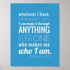 私は全てのことを行うことができる、フィリップ4:13 ポスター