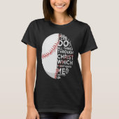 私は全てのキリストが私の野球のキリストを強化することができる Tシャツ (正面)