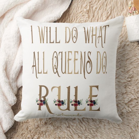 私は全ての女王がモノグラムを支配することを行う クッション (ブランケット)