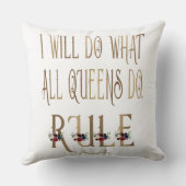 私は全ての女王がモノグラムを支配することを行う クッション (裏面)