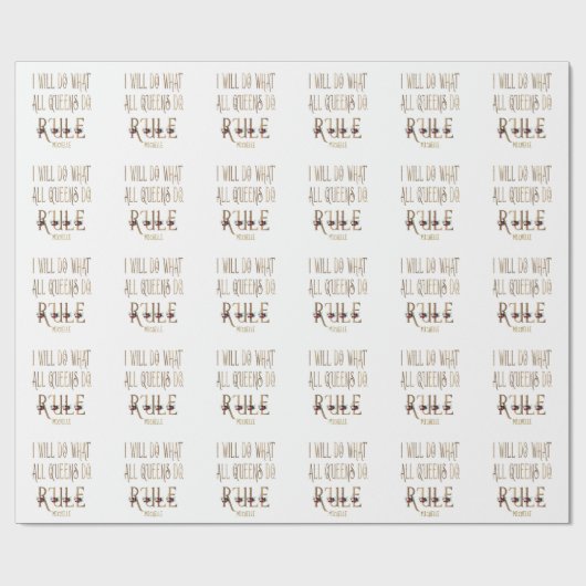 私は全ての女王がモノグラムを支配することを行う ラッピングペーパー (フラット)