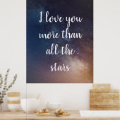 私は全ての星よりも貴方を愛している引用文 ポスター (キッチン)