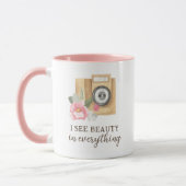 私は全ての美しいを見る写真家マグ マグカップ (左)