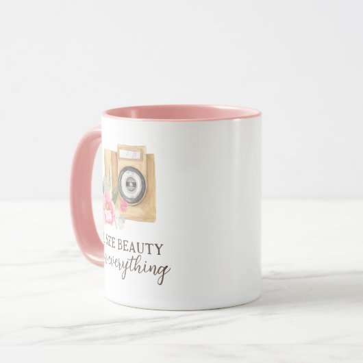 私は全ての美しいを見る写真家マグ マグカップ (正面左)