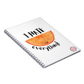 私は全てを嫌う、かわいいオレンジ ノートブック (右側)