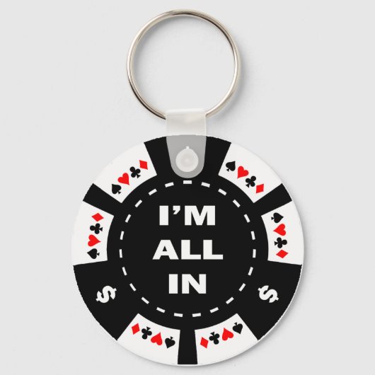 私は全てトランプのポーカー キーホルダー (正面)