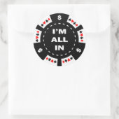 私は全てトランプのポーカー ラウンドシール (バッグ)