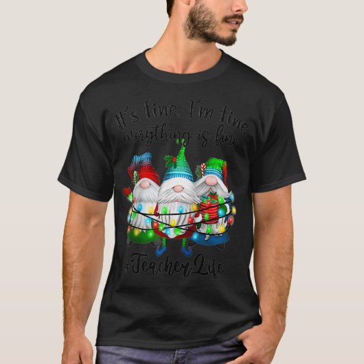 私は全て素晴らし先生ライフ素晴らし格言Xma Tシャツ (正面)