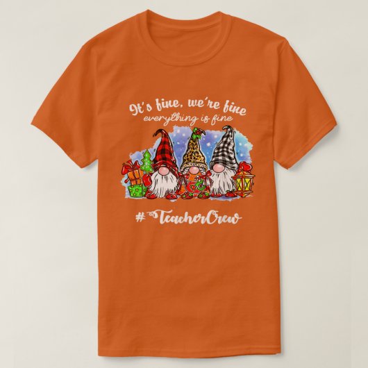 私は全て素晴らし先生ライフ素晴らし格言Xma Tシャツ (デザイン正面)