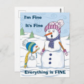 私は全素晴らして雪だるまだ素晴らし ポストカード (正面/裏面)