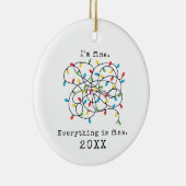 私は全素晴らして2021素晴らし年のおもしろいクリスマス セラミックオーナメント (右)