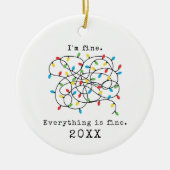 私は全素晴らして2021素晴らし年のおもしろいクリスマス セラミックオーナメント (正面)