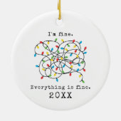 私は全素晴らして2021素晴らし年のおもしろいクリスマス セラミックオーナメント (裏面)