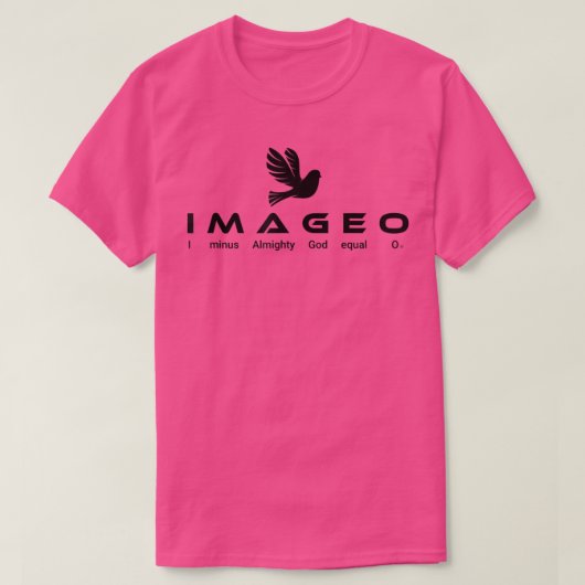 私は全能の神を引いた0に等しい Tシャツ (デザイン正面)