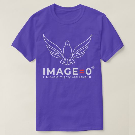 私は全能の神を引いた0に等しい Tシャツ (デザイン正面)