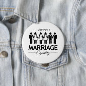 私は全.pngのための結婚の平等を支えます 缶バッジ (インサイチュ)