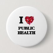 私は公衆衛生を愛します 缶バッジ (正面)