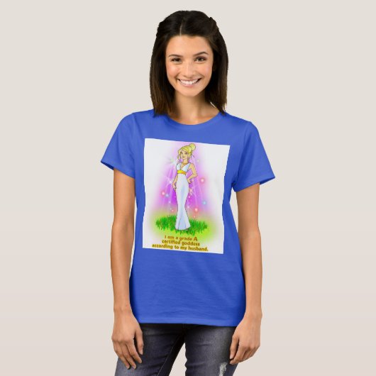 私は公認の女神だ Tシャツ (正面フル)