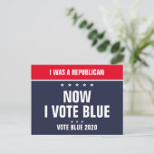 私は共和党だった今I投票ブルー2026選挙 ポストカード (スタンド正面)