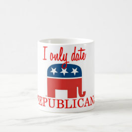 私は共和党員だけにコーヒーカップと日付を記入します コーヒーマグカップ