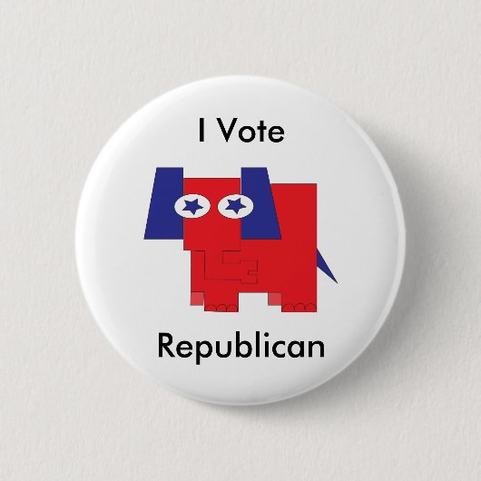 私は共和党員を投票します 缶バッジ (正面)