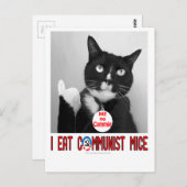 私は共食べ産のネズミ ポストカード (正面/裏面)