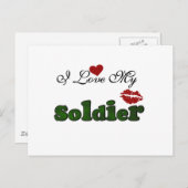 私は兵士のTシャツと贈り物が好き ポストカード (正面/裏面)