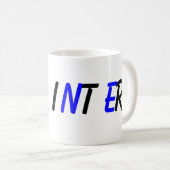 私は内側のマグを愛します コーヒーマグカップ (正面右)
